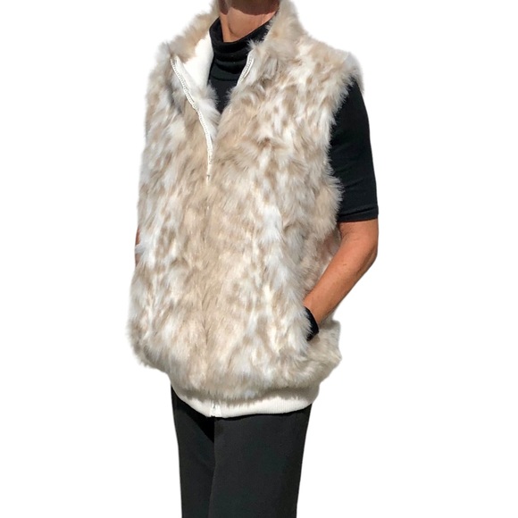 Coldwater creek faux fur vest Sz XL - Picture 8 of 15